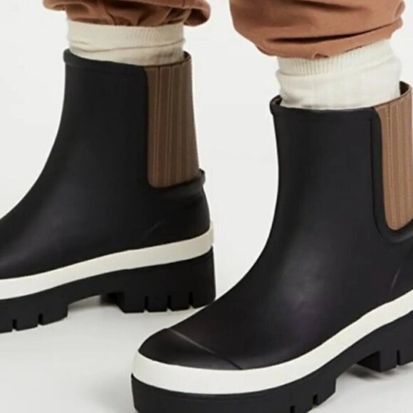 NWT! NEW! Tory Burch Hurricane Boots -BLACK **ONLY US 7** Waterproof - Picture 3 of 6